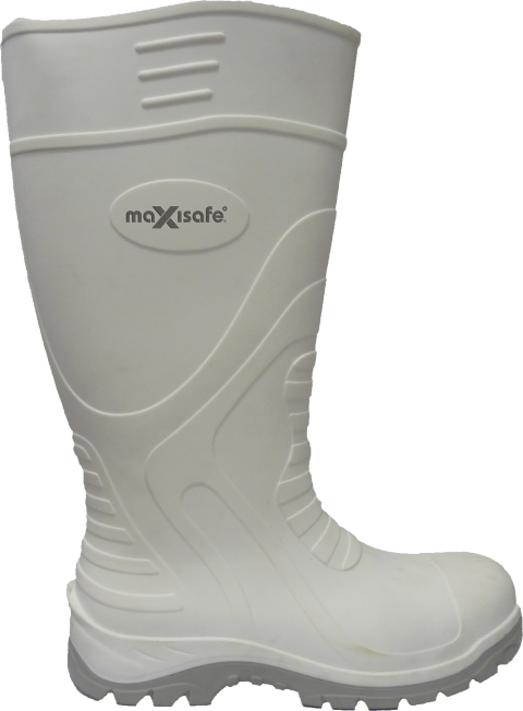 MAXISAFE GUMBOOT LIGHTNING WHITE PU SIZE 10 